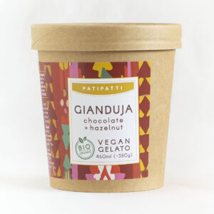 Patipatti Organic Vegan Gianduja Gelato - Tub