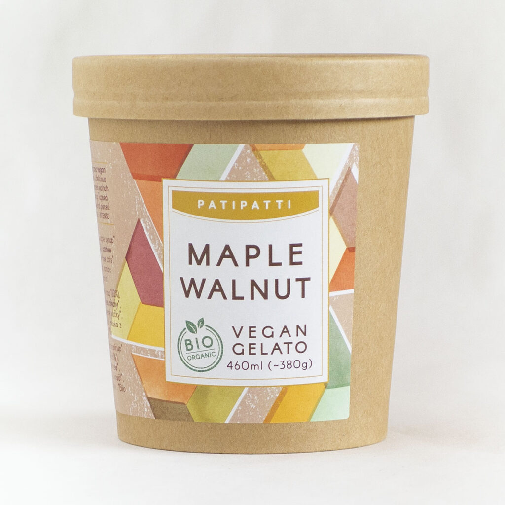 Maple Gelato Maple Walnut Vegan Gelato - Certified Organic - Patipatti