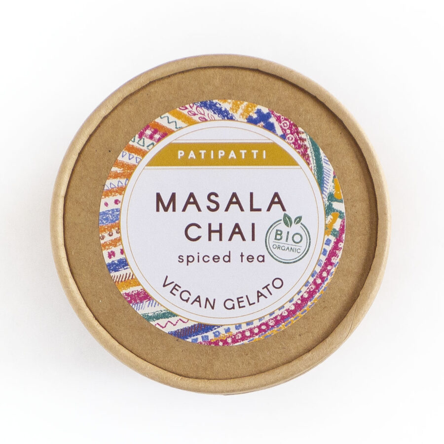 Patipatti Organic Vegan Masala Chai Gelato - Lid