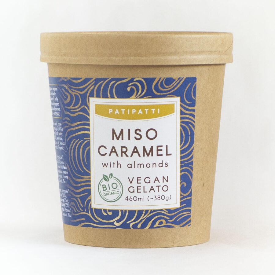 Patipatti Organic Vegan Miso Caramel Gelato - Tub