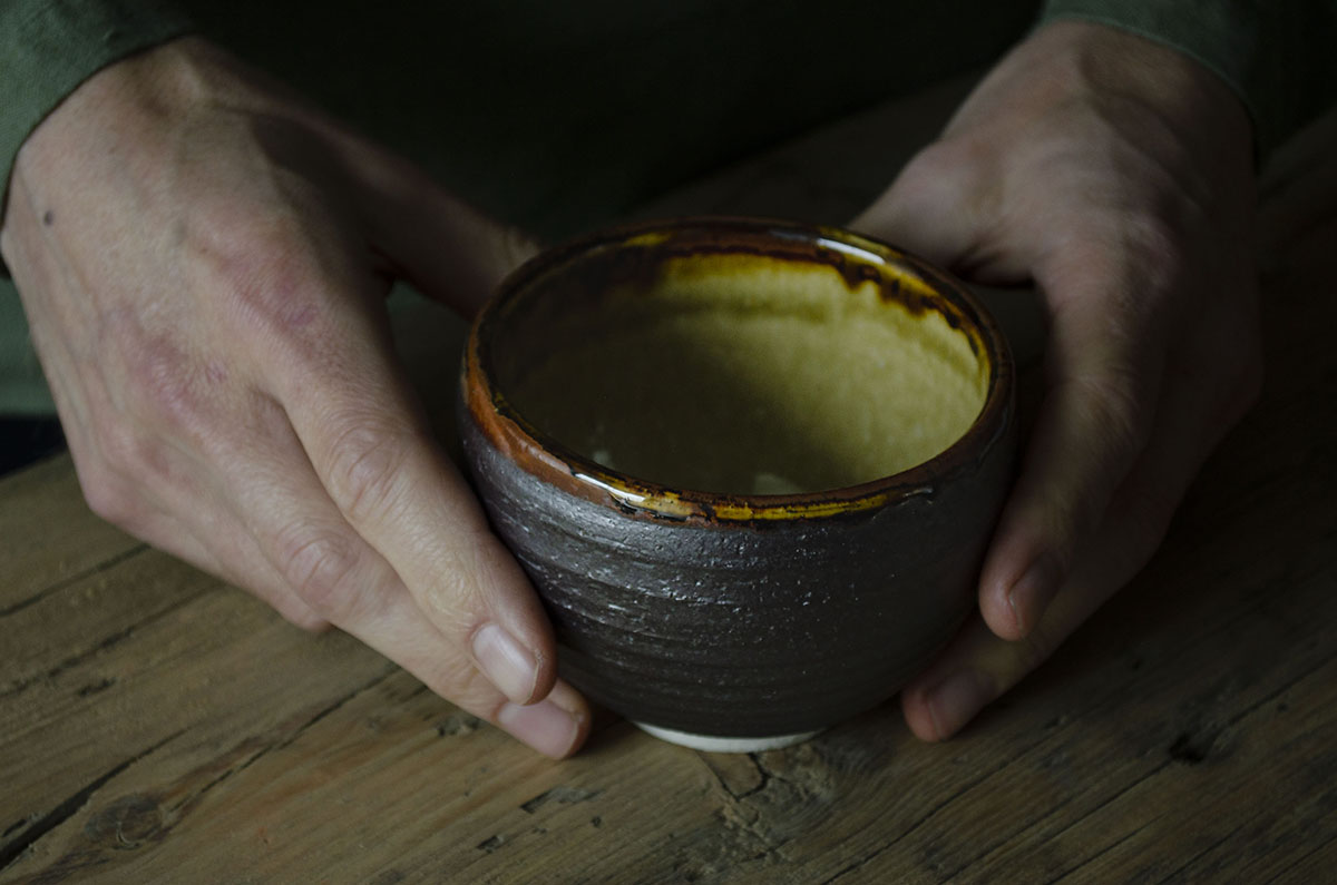 Ochre Ippukuwan - Small Chawan Matcha Bowl - Patipatti