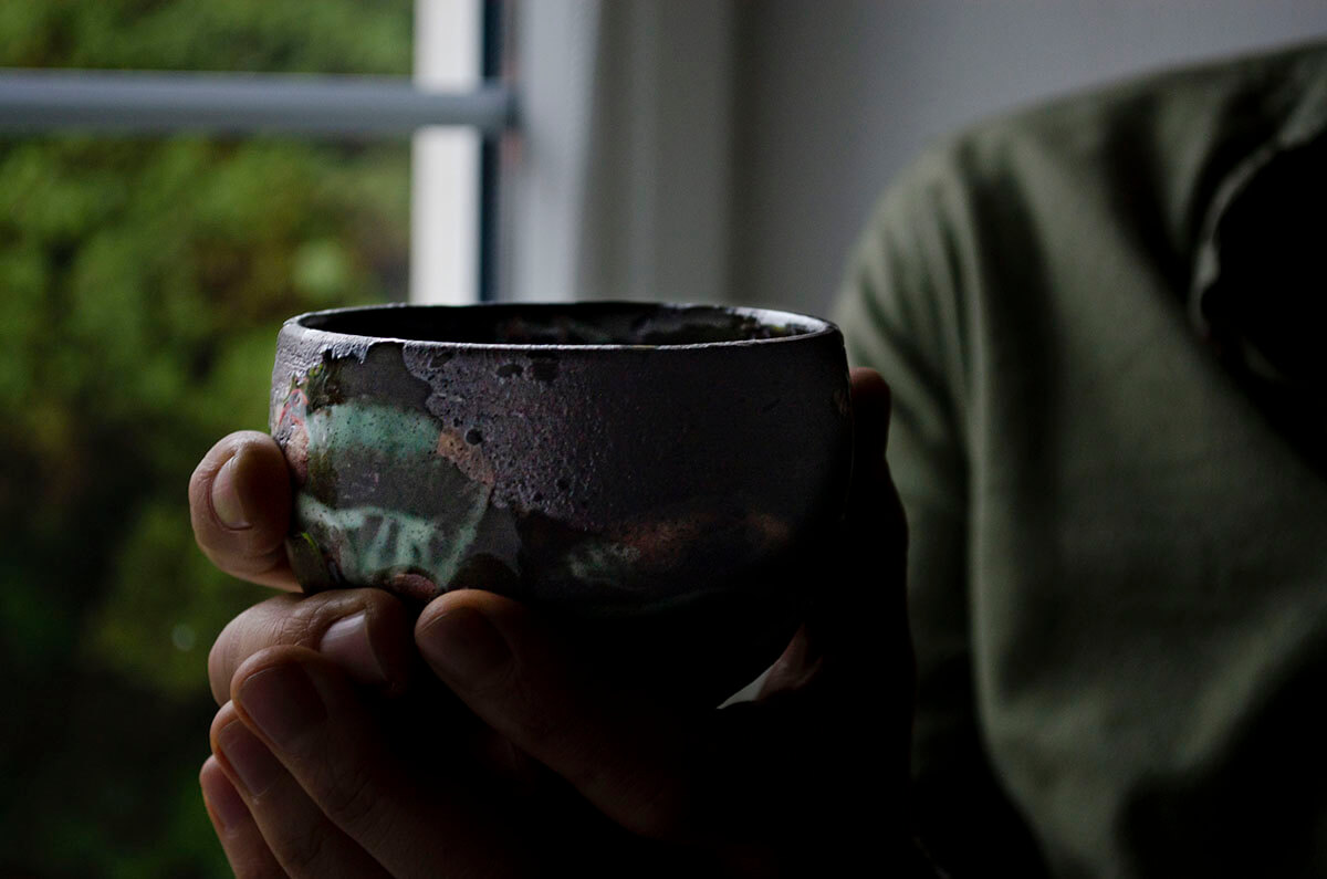 Water Garden Ippukuwan - Small Chawan Matcha Bowl - Patipatti