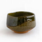 River Moss green chawan - handmade matcha bowl from Japan - Patipatti