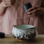 snowfall chawan - white matcha bowl