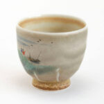 Patipatti Handmade Teacup - Handpainted Pastoral Scene - Idyll Riverview