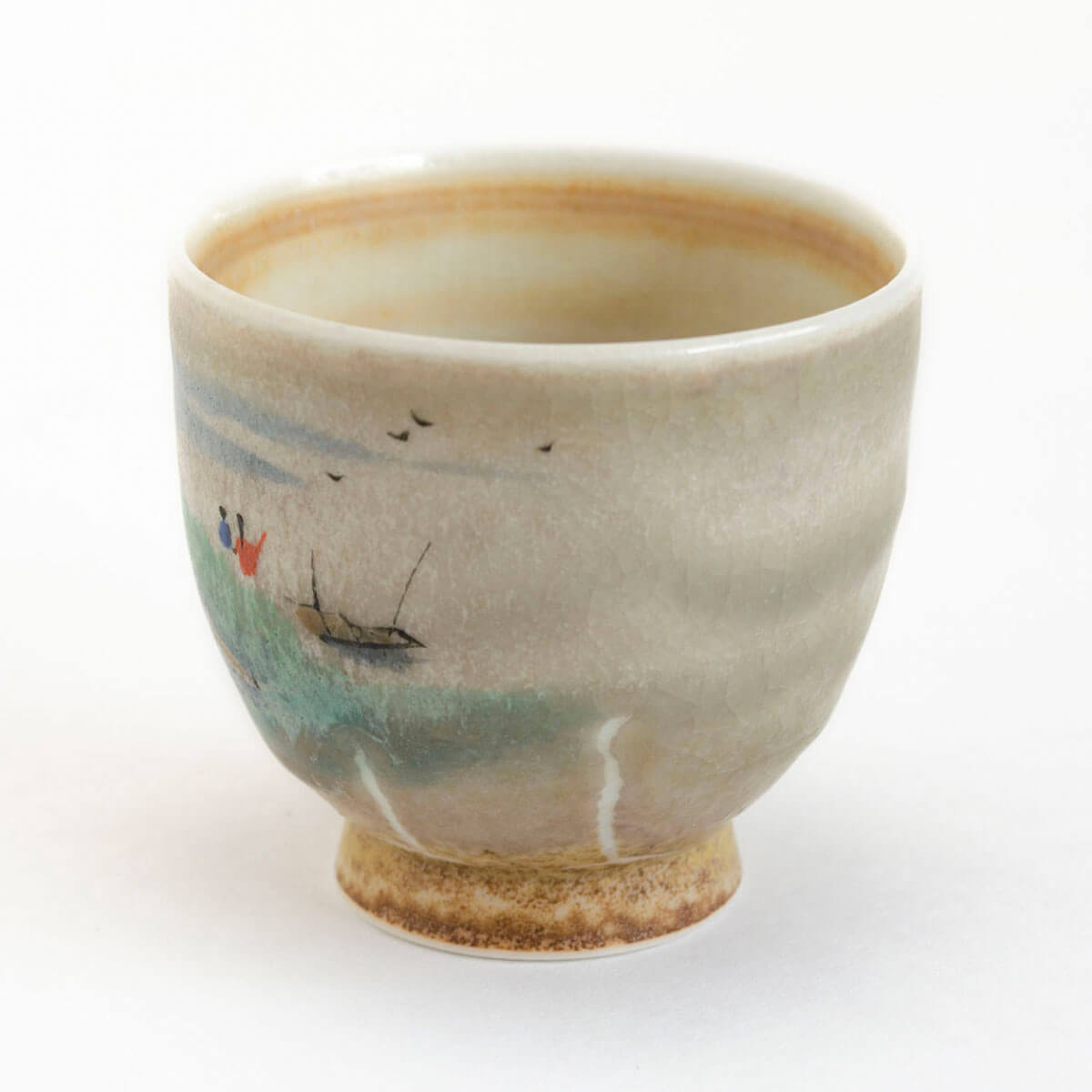 Patipatti Handmade Teacup - Handpainted Pastoral Scene - Idyll Riverview