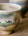 Patipatti Handmade Teacup - Handpainted Pastoral Scene - Idyll Series