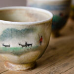 Patipatti Handmade Teacup - Handpainted Pastoral Scene - Idyll Series