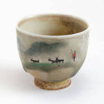 Patipatti Handmade Teacup - Handpainted Pastoral Scene - Idyll Shepherd