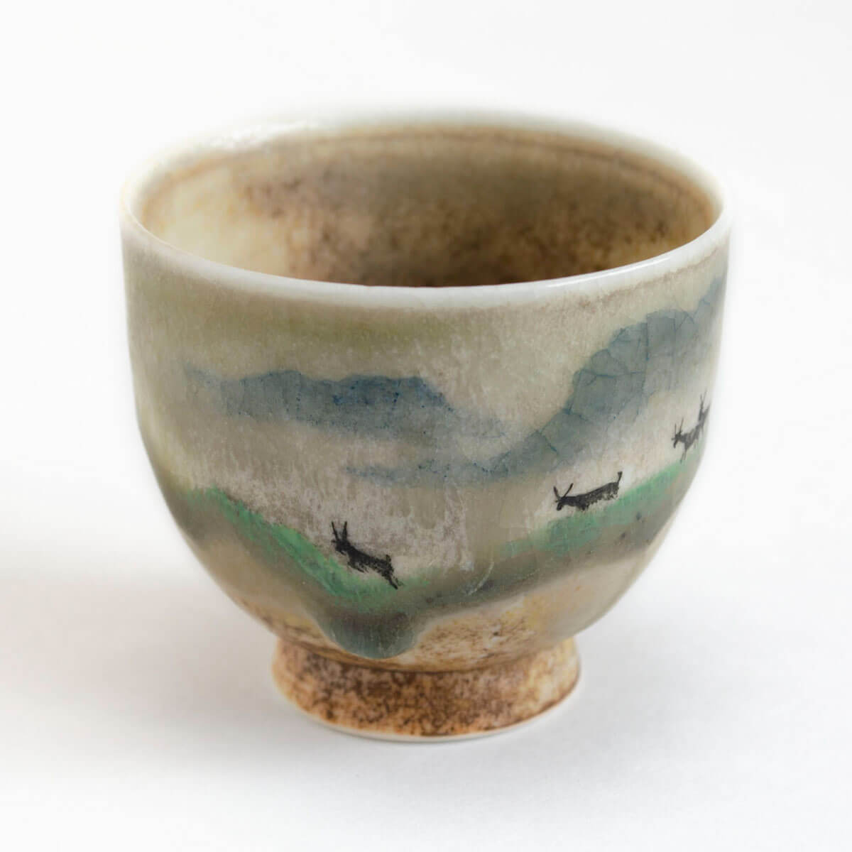 Patipatti Handmade Teacup - Handpainted Pastoral Scene - Idyll Shepherd
