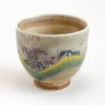 Patipatti Handmade Teacup - Handpainted Pastoral Scene - Idyll Village