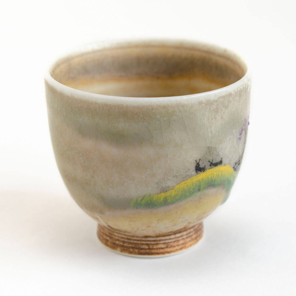 Patipatti Handmade Teacup - Handpainted Pastoral Scene - Idyll Village