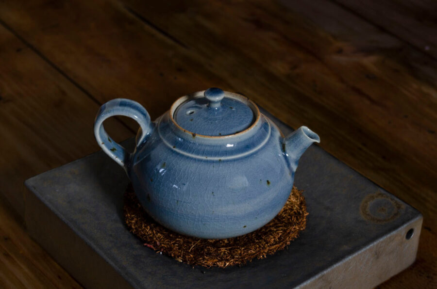 Patipatti Soda Ash Handmade Teapot - Blue Fog