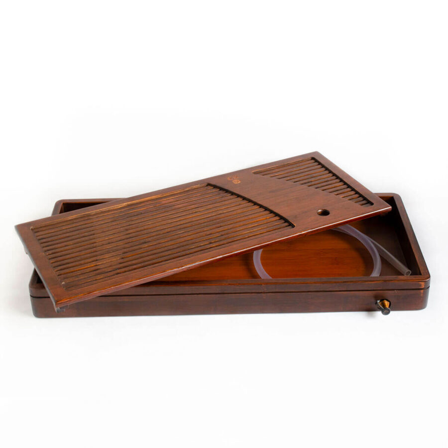 Patipatti Bamboo Tea Tray - Zither – Large reservoir or draining tube