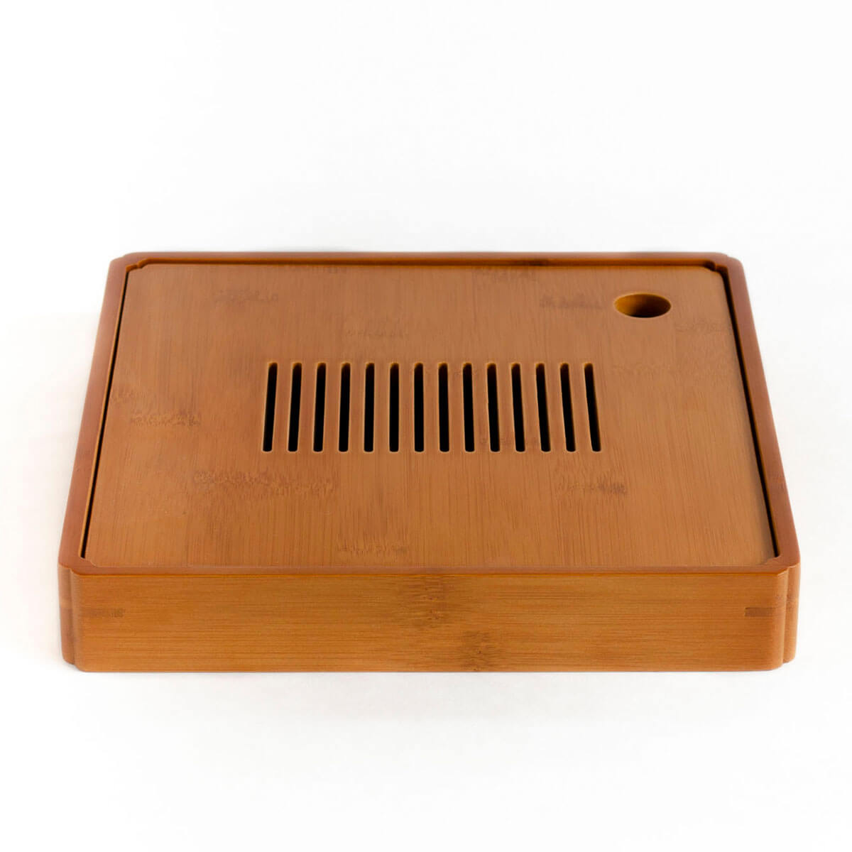 Patipatti Bamboo Tea Tray with Reservoir - Zen Lines Square