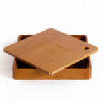 Patipatti Bamboo Tea Tray with Reservoir - Zen Lines Square