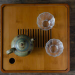 Patipatti Bamboo Tea Tray with Reservoir - Zen Lines Square