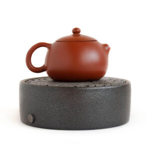 Patipatti Ceramic Tea Tray with Reservoir - Pumice Black