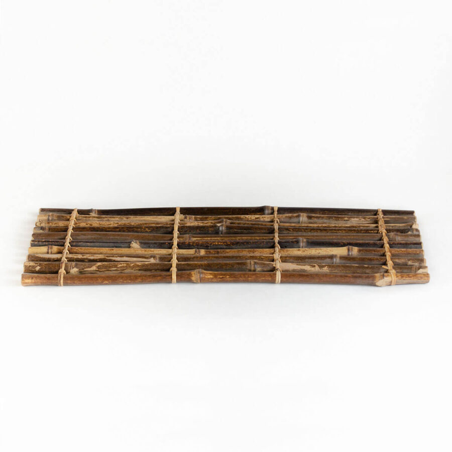 Patipatti Bamboo Tea Tray - Rustic Dark Reed