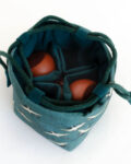 Large Cotton Travel Pouch for teaware - Crane